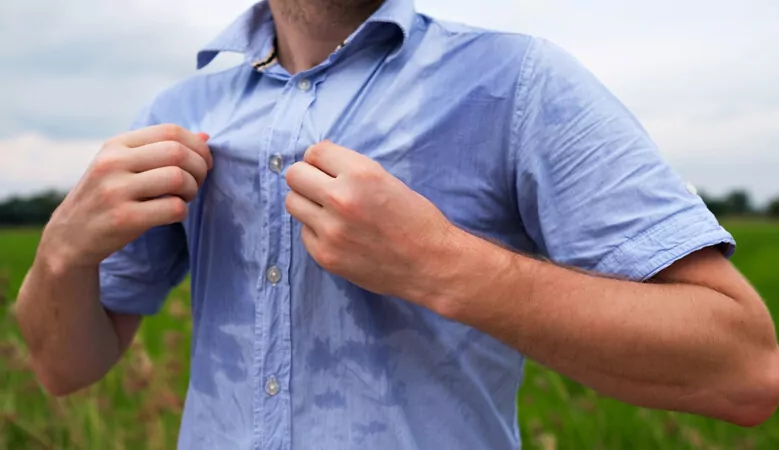 hyperhidrosis or excessive sweating of palms, soles or armpits